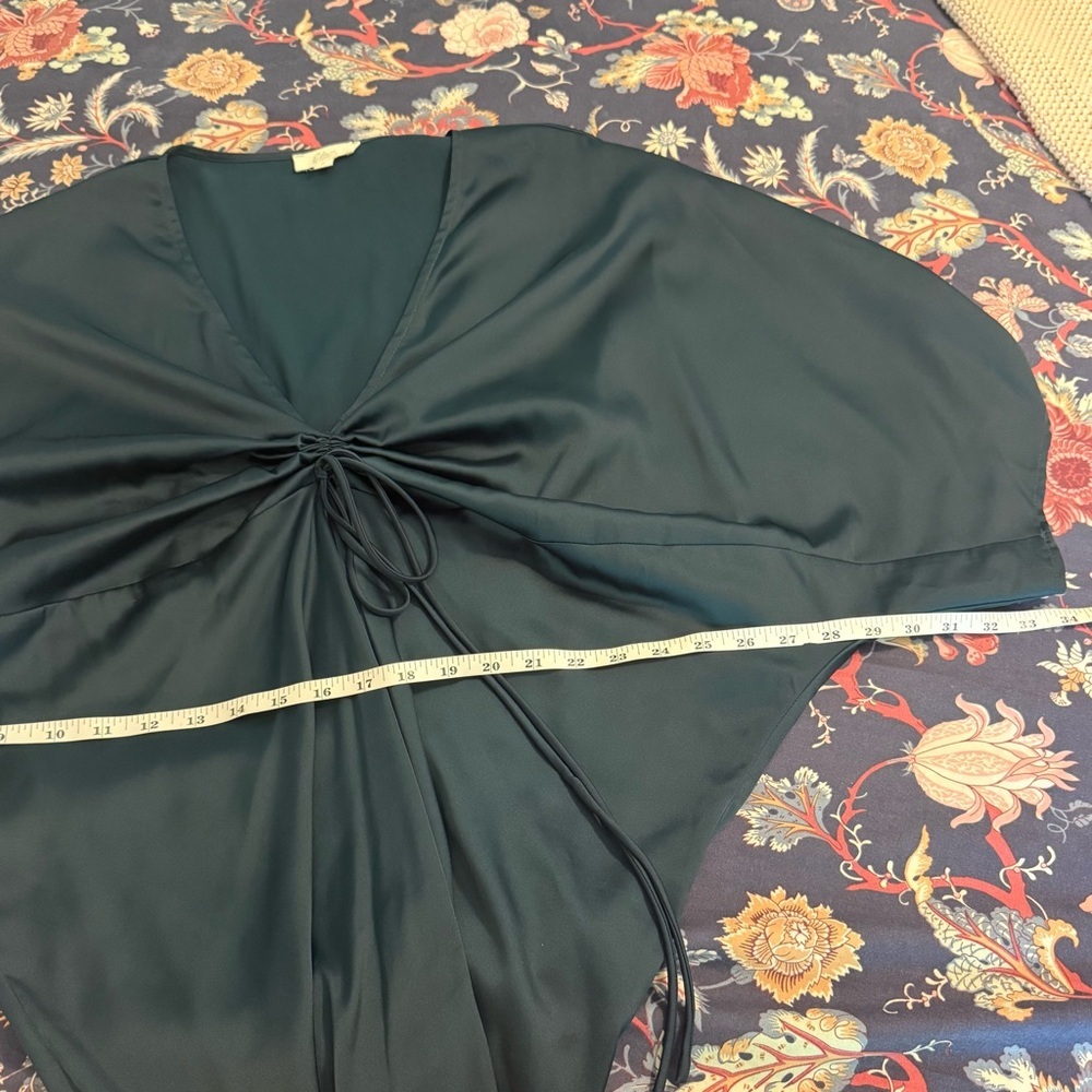 ELAN Nayeli Slouchy Maxi Dress In Dark Teal size Small - Picture 11 of 12
